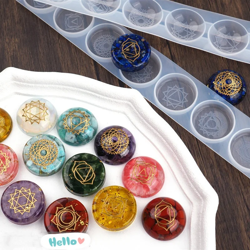 2pcs Set DIY Epoxy Resin Semi-circular Spherical Mirror Mold Crystal Epoxy Mold