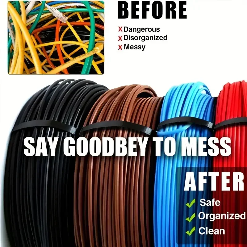 Cable Ties 500pcs Black Heavy-duty Nylon Cable Ties Versatile Sizes 4" 6" 8" 10" 12" High Tensile Strength