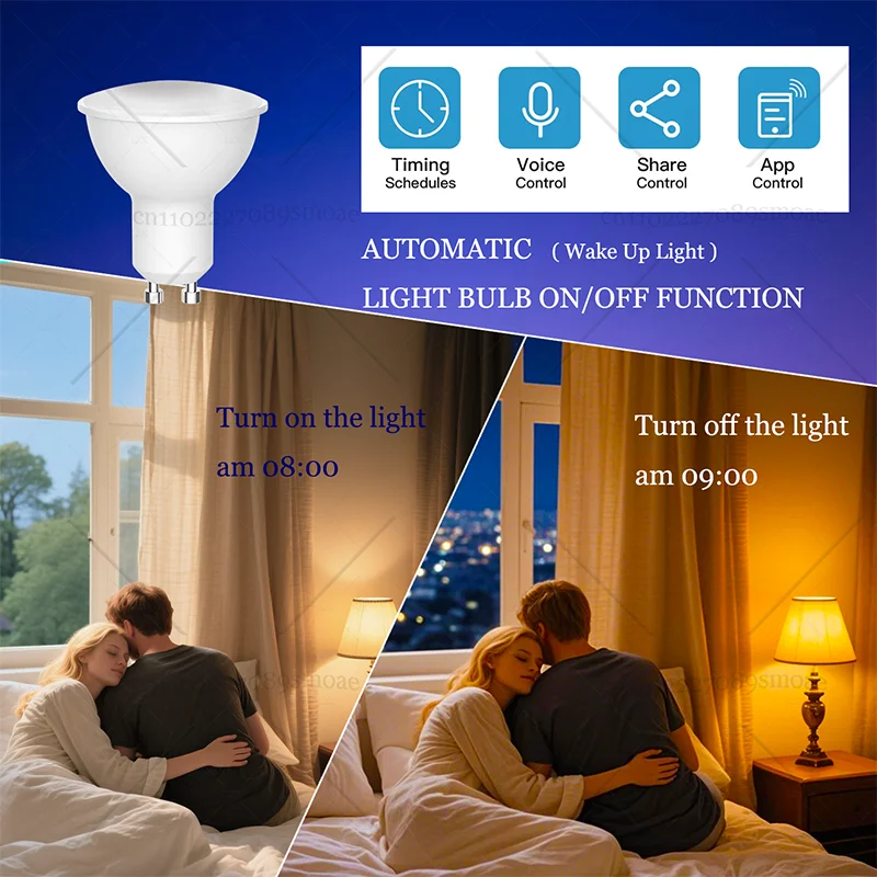 Smart Led Light Bulbs ZigBee GU10 WIFI Smart LED Bulbs RGB CW White 5W Dimmable Lamps APP Control Light Bulbs Work Alexa/Google Siri switch lamp