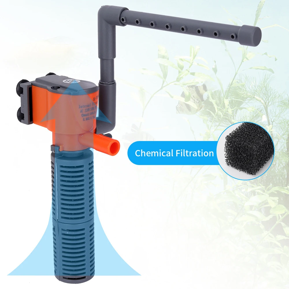 Aquarium Air Pump Water Pump Fish Tank Oxygen Pump Aquarium Water Pump Fish Tank Pump 3 in 1 Fish Tank Filter Aquarium Submersible Water Pump AC220-240V Mini Filter Oxygen Air Pump for Small Aquarium Fish Tank