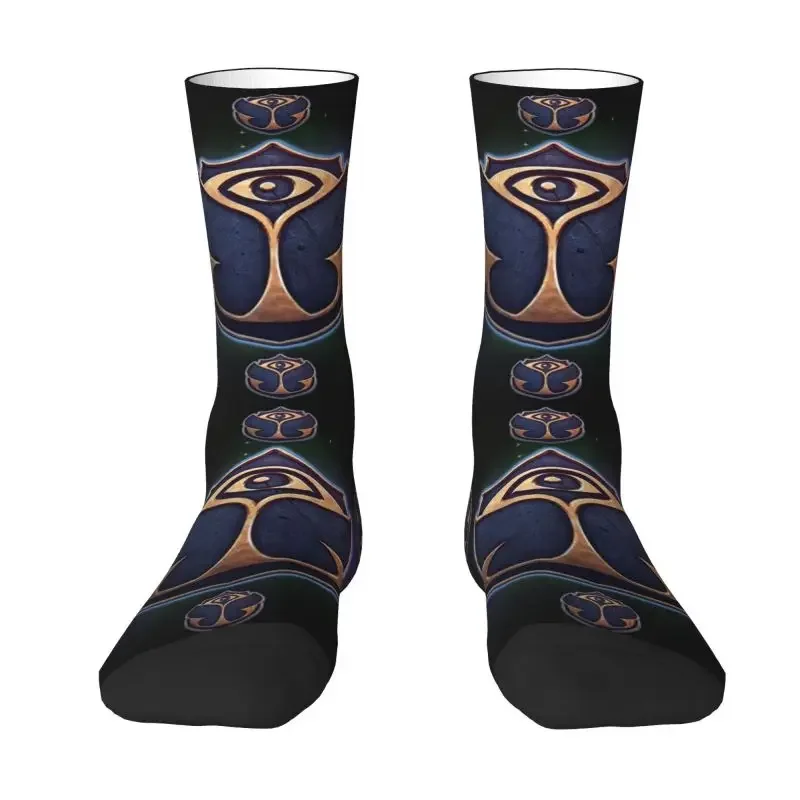

Kawaii Men's Tomorrowland Dress Socks Unisex Warm Comfortable 3D Printing Belgian Electronic Dance Music Festival Crew Socks