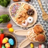 Easter Bunny Tray Wood Food Plate Fruit Serving Bread Display Wooden Spring Decor Kids Child Cake Decorations Easter Supplies 1