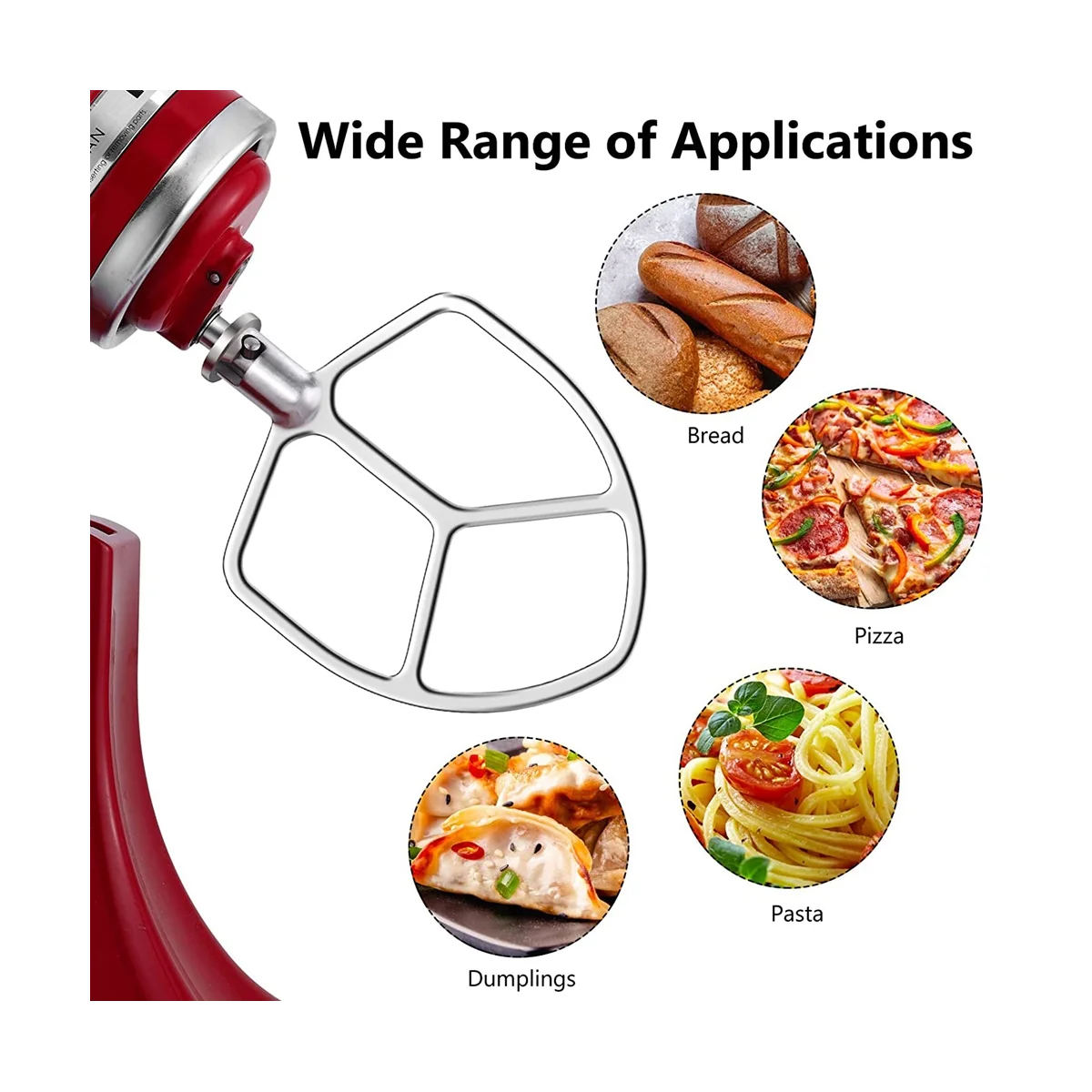 Paddle Attachment for Kitchenaid Stand Mixers 5 Quart Lift and 6 Quart Flex Edge Beater Dishwasher Safe mixer accessory