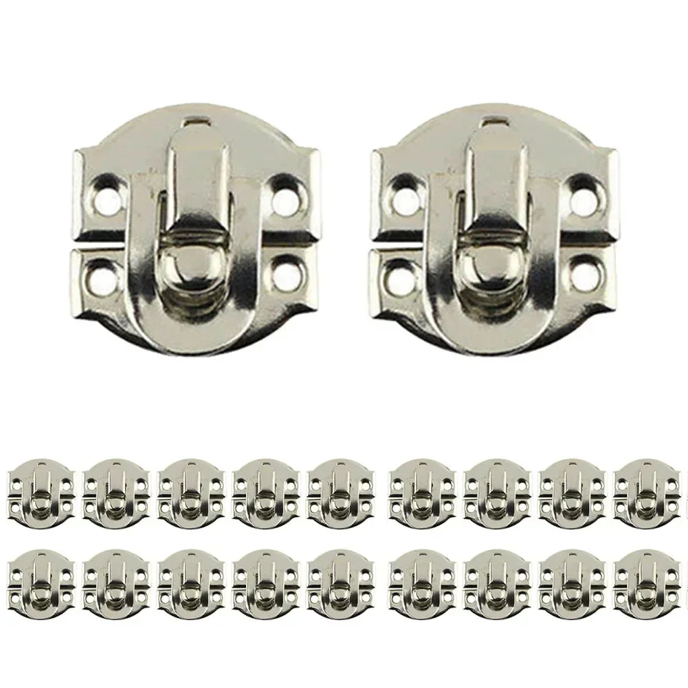20x20mm Antique Hasps Iron Lock Catch Latches For Jewelry Box Buckle Suitcase Buckle Clip Clasp Wood Wine Box Latch 20pcs