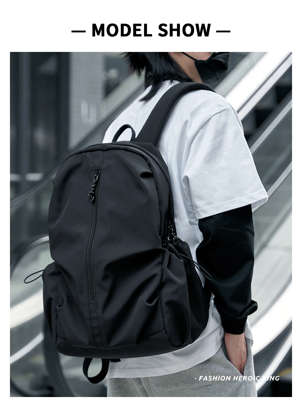 Lightweight 156 Laptop Backpack - Waterproof Oxford Travel Bag for Men  Teens