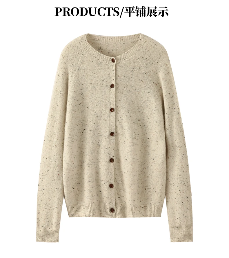 100 % Wolle Strickjacke Frauen Pullover Runde-kragen Gestrickte Fit Mode Einreiher Mantel 2024 Winter Neue Tops – Detail 29