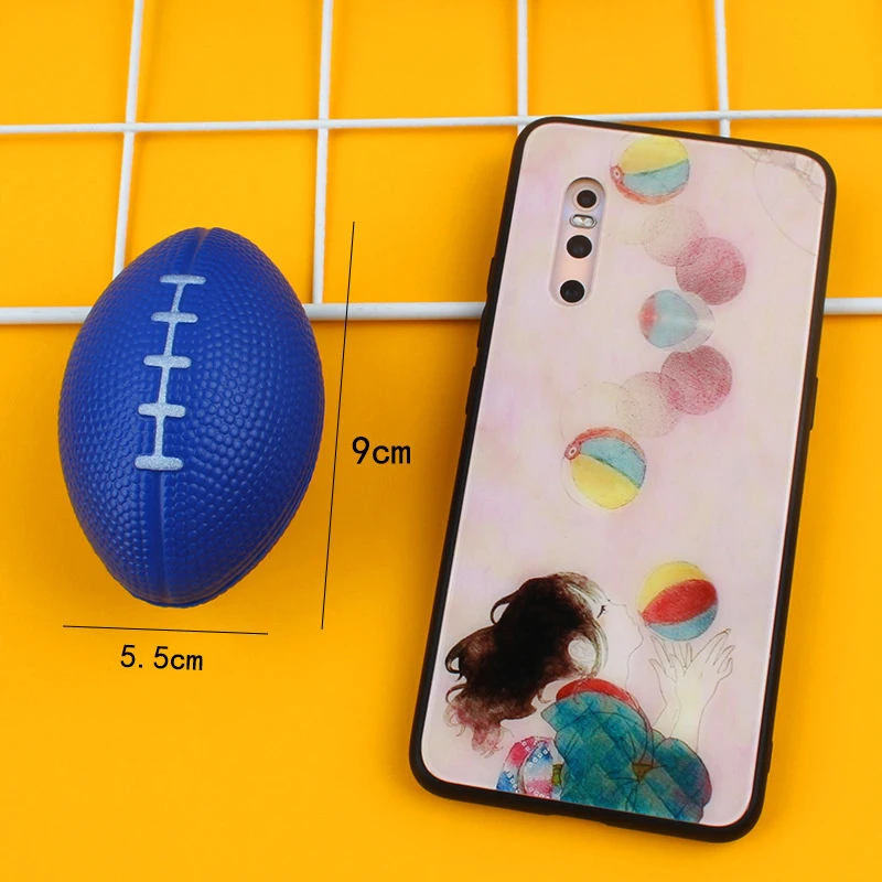 Pu Foam Solid Rugby Grip Ball For Release And Pressure Relief Football Toy Ball 1pc
