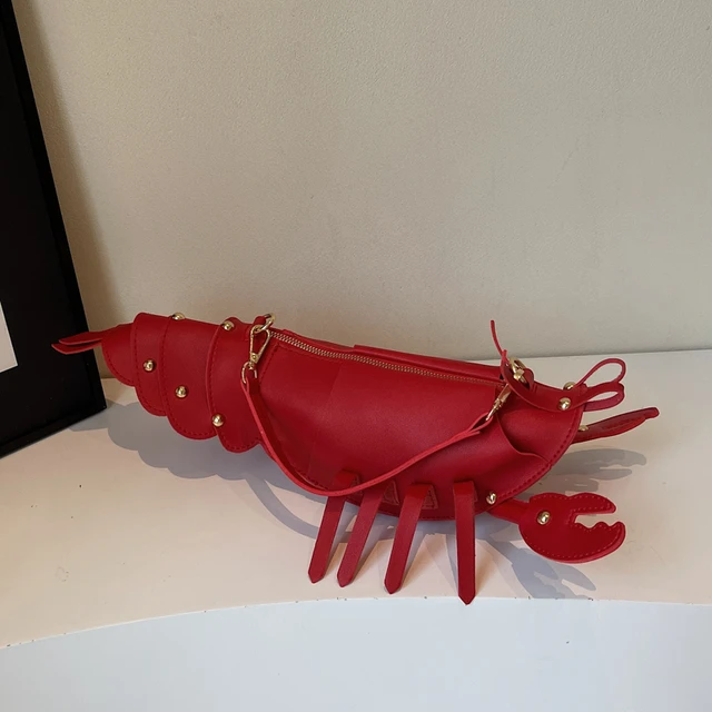 Sacs à bandoulière en PU avec fermeture éclair, Niche en forme de homard, sacs pour dames de haute qualité, couleur unie, rivets, sacs à bandoulière à la mode, 2025 1