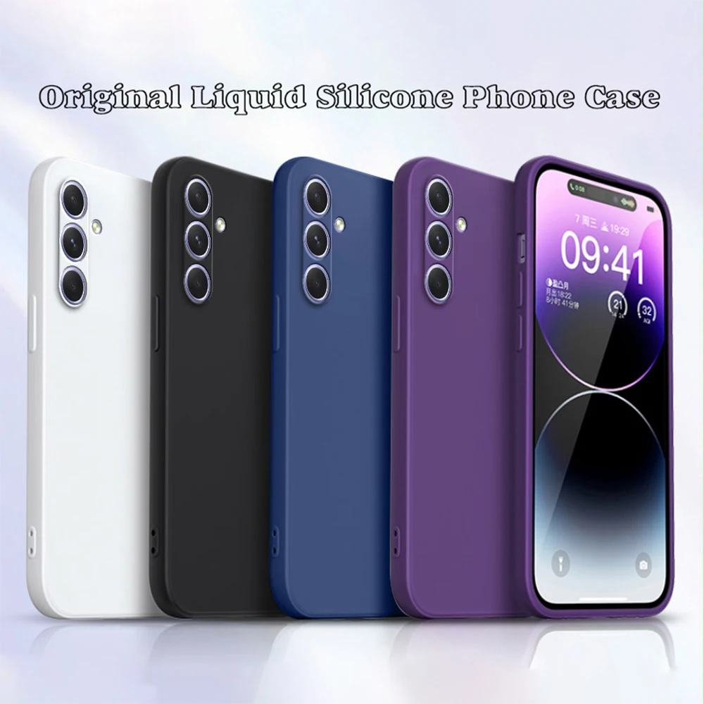 Premium Liquid Silicone Solid Color Phone Case - Enhanced Back Cover Design