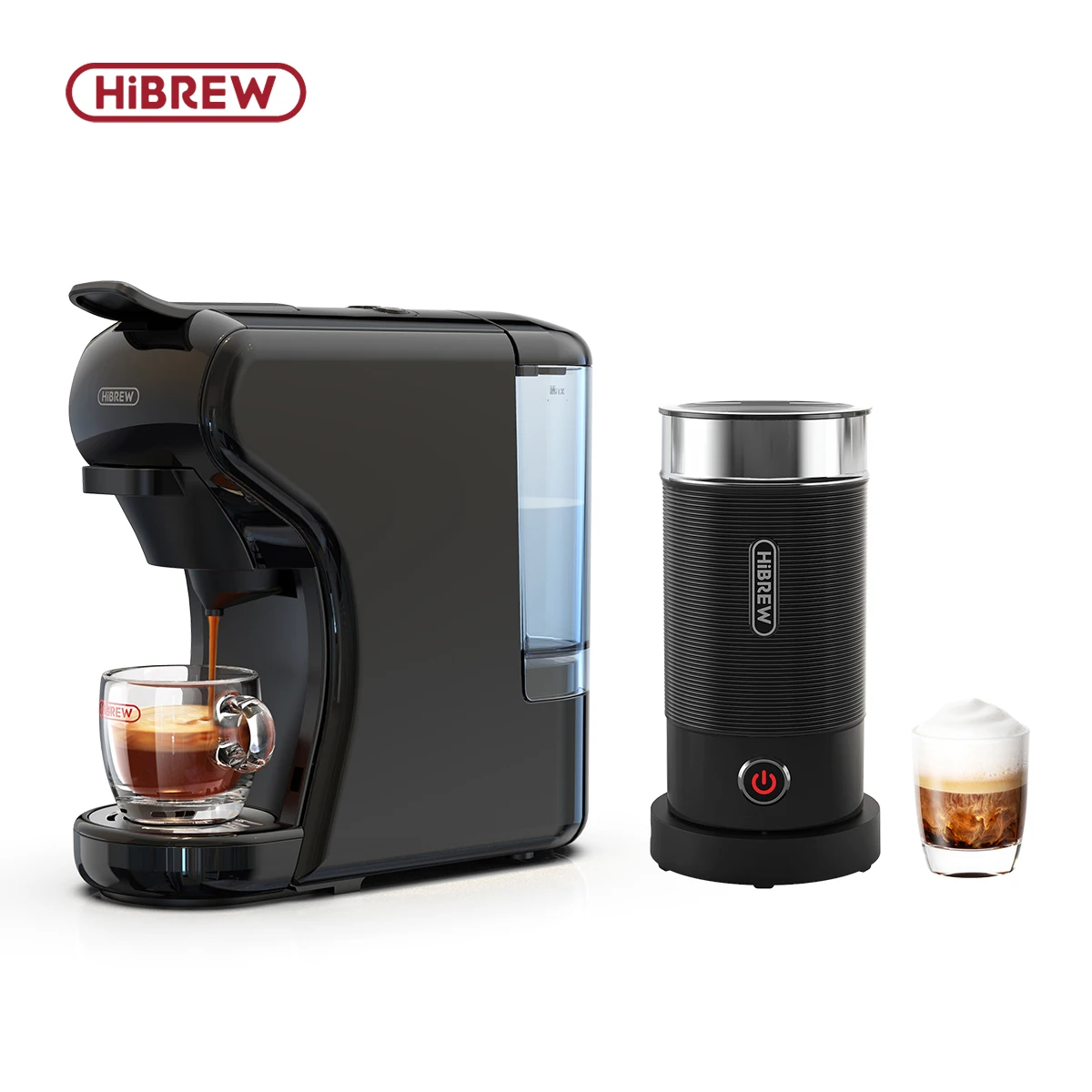 Hibrew 4in1 Multiple Espresso Coffee Machine With Fully Automatic Hot & Cold Milk Foaming