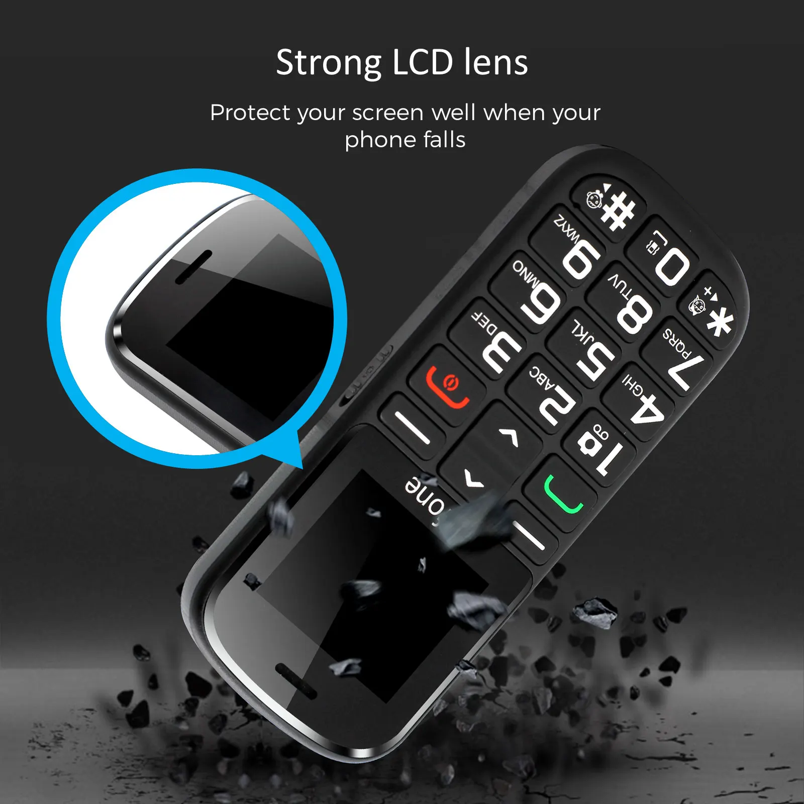 Bar Senior CellPhone Artfone CS182 For Elderly Mobile Phone Wireless FM SOS 1400mAh Celulares Dual Sim 4