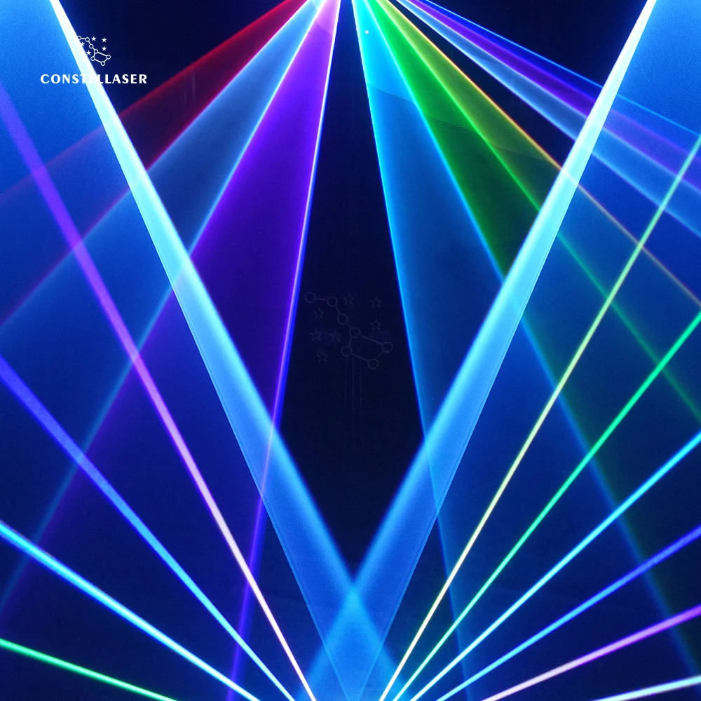 SHEHDS 6W RGB Full Color Animation Light DMX512 & ILDA & RJ45 Art Net Connector per Bar Concert Disco stage Light