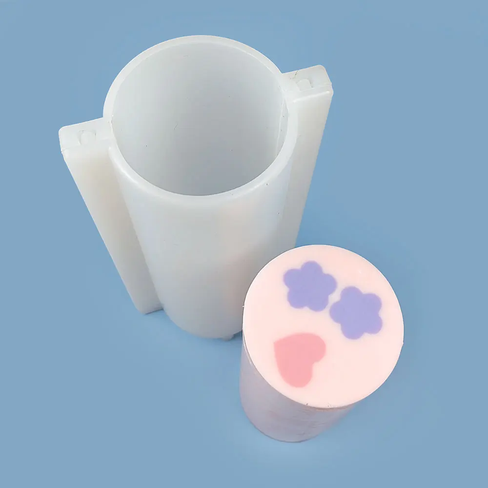 Large Size Long 25cm Silicone Soap Mold DIY Handmade Decoration Wax Soap Mold Cylindrical Tube Silicone Practical