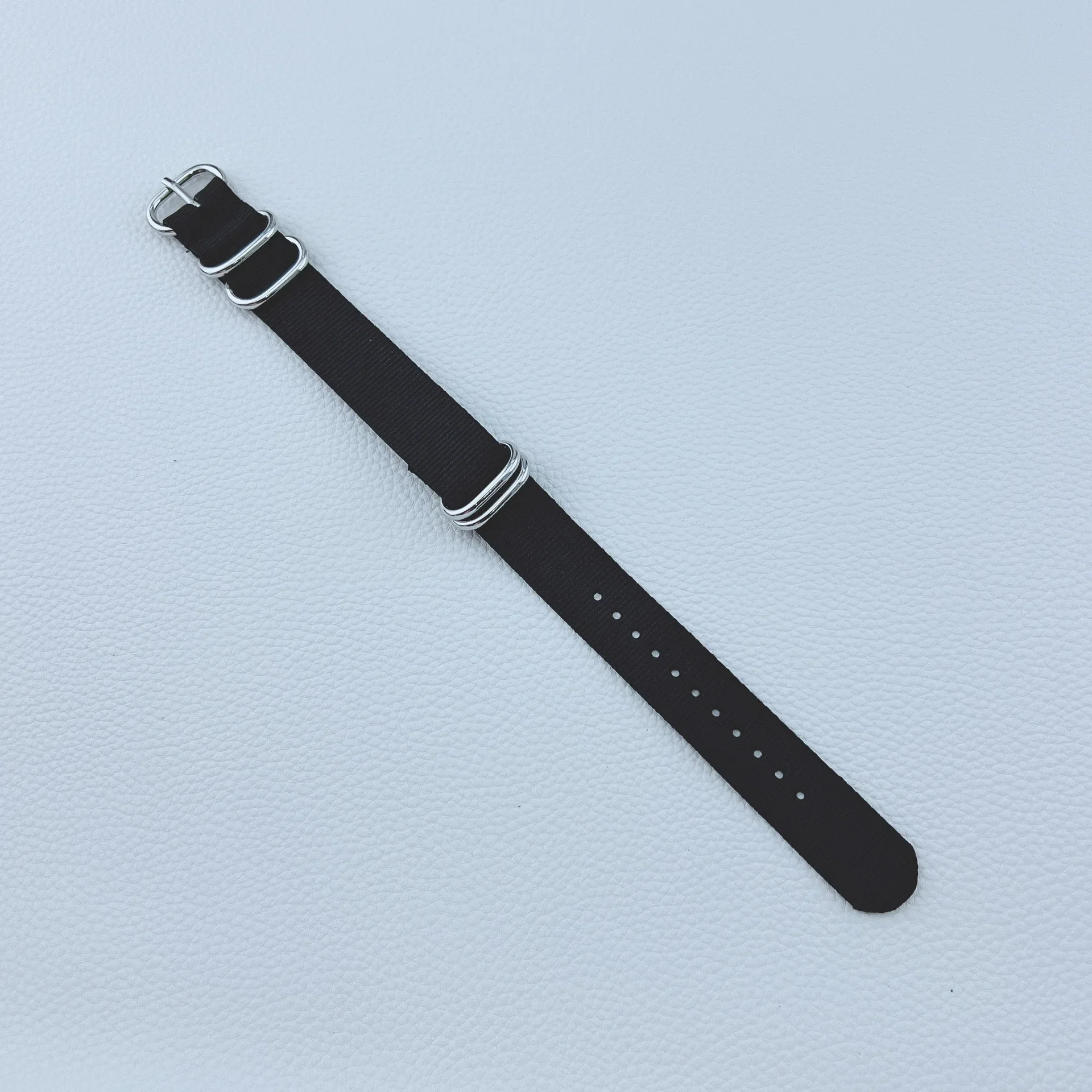 Durable Military-Grade Woven Nylon Watch Strap with Black Buckle
