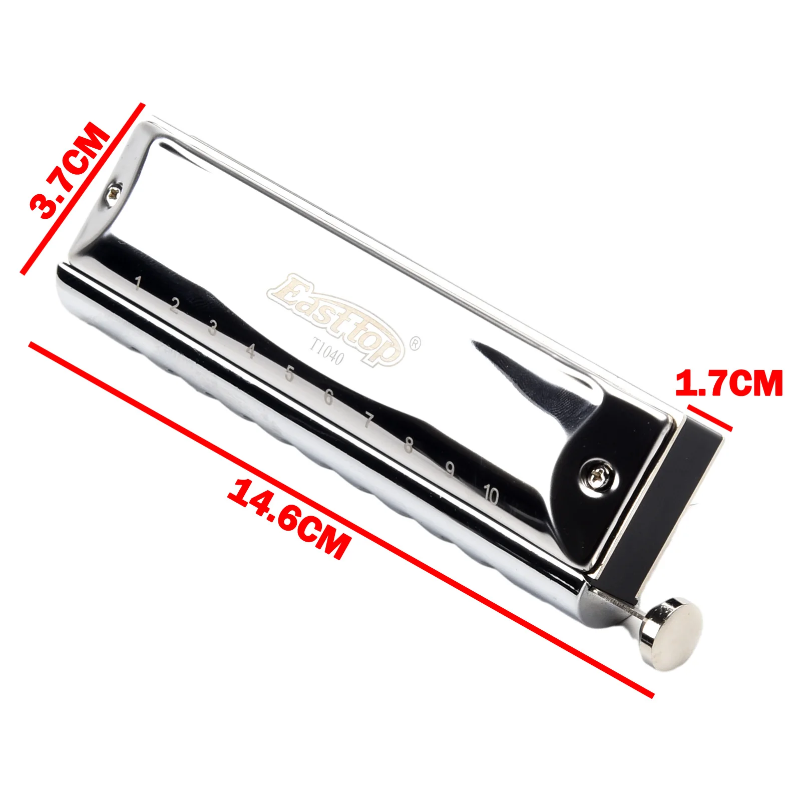 

Chromatic Harmonica Harmonica 10 Holes 40 Tones Gift Metal Musical Instruments Professional With Cleaning Cloth