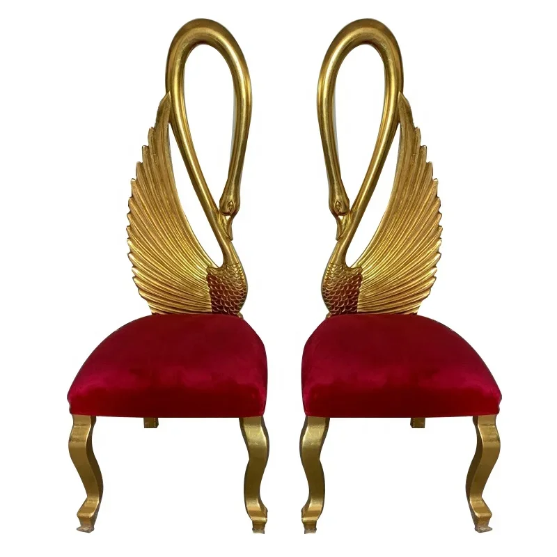 high back wood wedding chair,gold and white royal chairs luxury wedding king gold throne chairs wedding