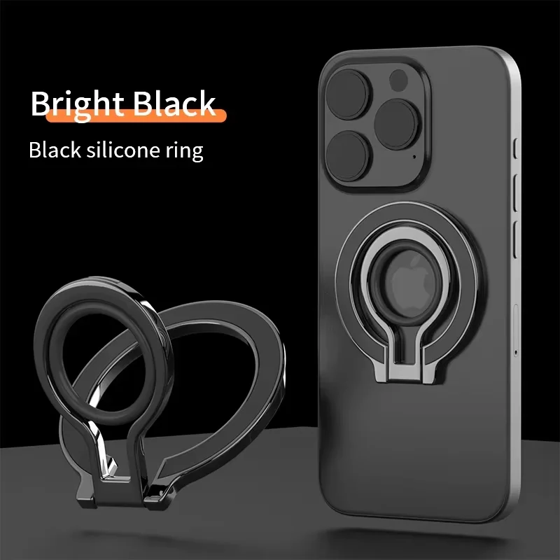 Magnetic Phone Ring Holder with Removable Grip and Kickstand