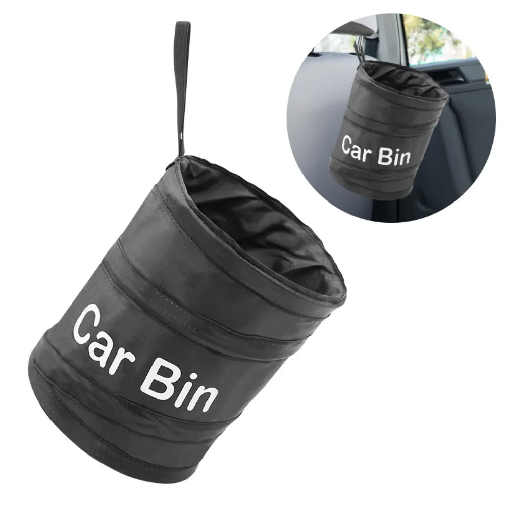 Black Car Trash Can Pack Bag Waterproof Car Trash Bag for Little Leak Proof Car Cooler Bag Car Garbage Bag with Side Pocket