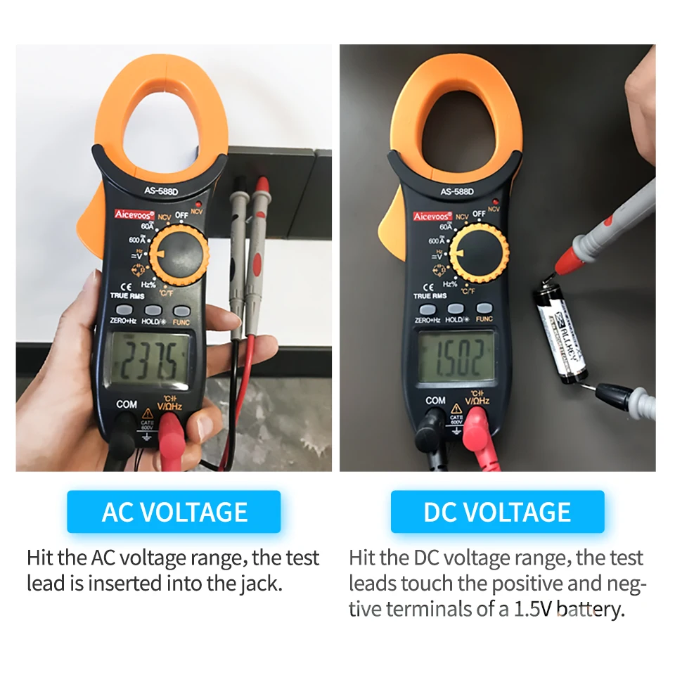 Digital Clamp Meter AC DC Auto Rang 600A Current Clamp True RMS Multimeter Ammeter Voltage Tester Ohm Capacitance NCV digital multimeter clamp meter