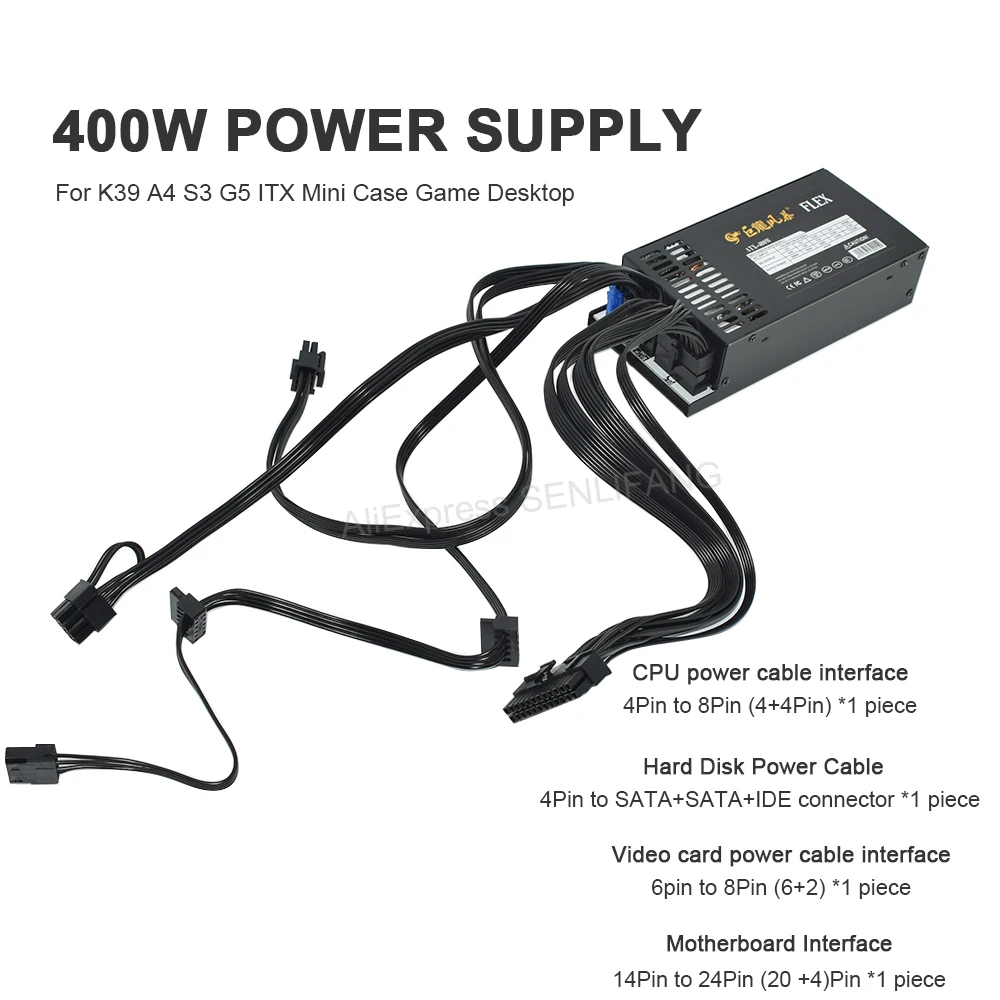 PSU pequena, 7660B, 400W, 600W, 1U, K39,