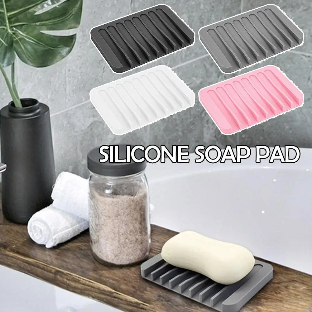 

Silicone Soap Pad Self Draining Anti-slip Sink Tray Drain Sink Kitchen Dish Sponge Soap Pad Soap Dispenser Countertop V3Q0
