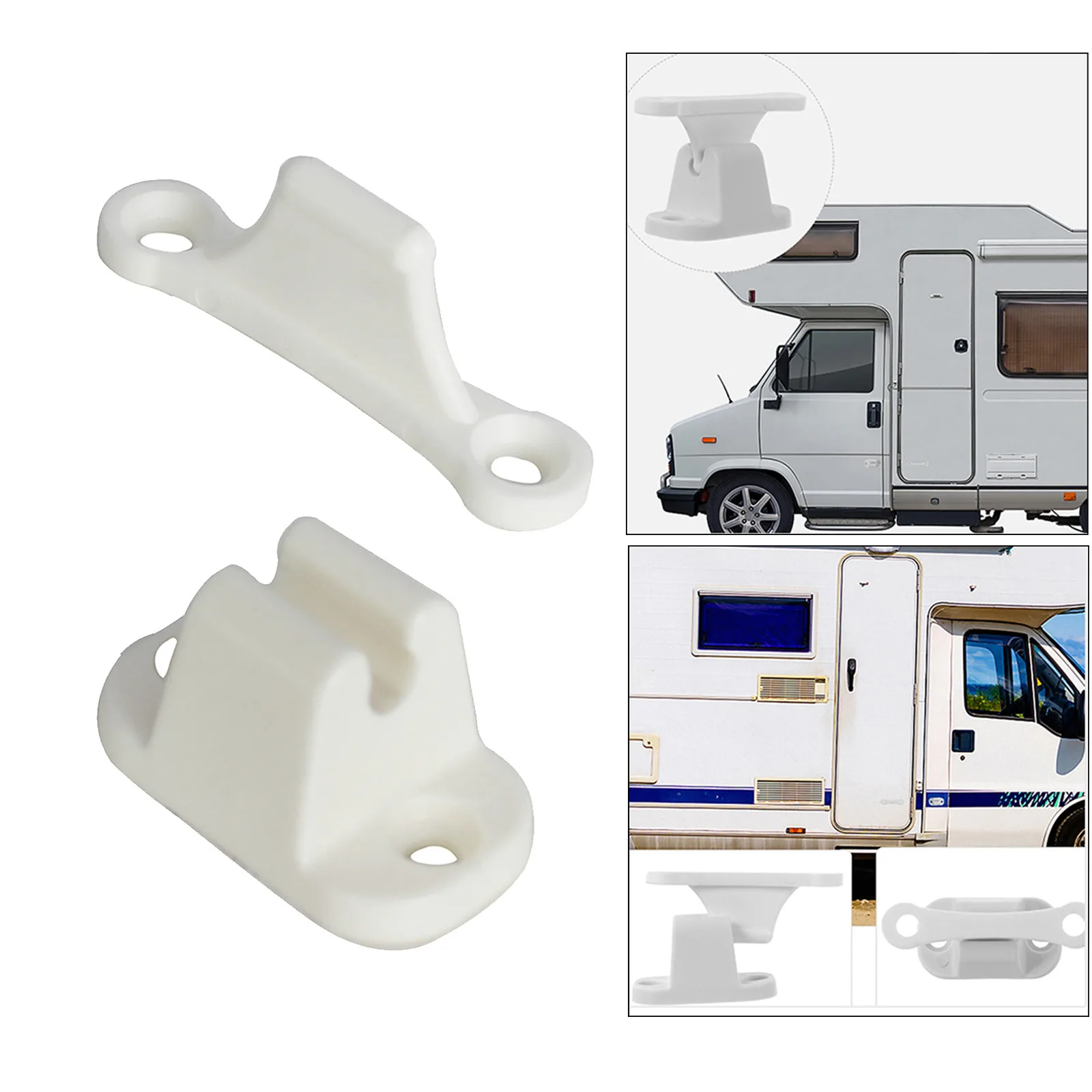 RV Door Retainer Kit Magnetic Door Catch Tailgate Door Holder Auto Caravan Or Motorhome White Plastic Main Door Catch Retainer Holder CDR7 Caravan Accessories Door Retainer Catches