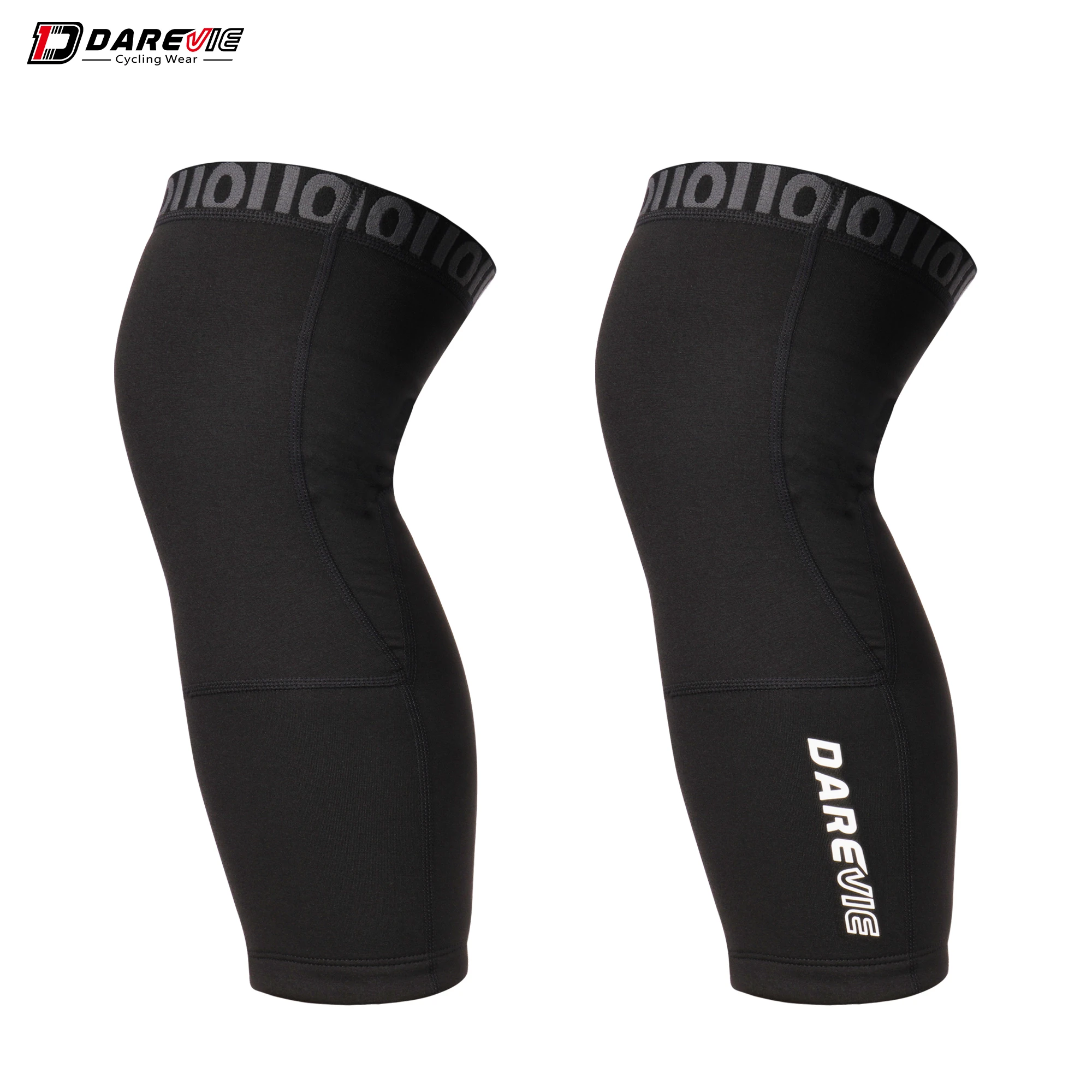 Darevie Cycling Leg Warmer Thermal Fleece Winter Cycling Knee Warmer Compression Warm Half