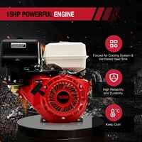 Générateur portable 420cc alimenté par gaz 9700W 15HP 4 temps, pour secours à la maison et RV prêt rouge/noir 5