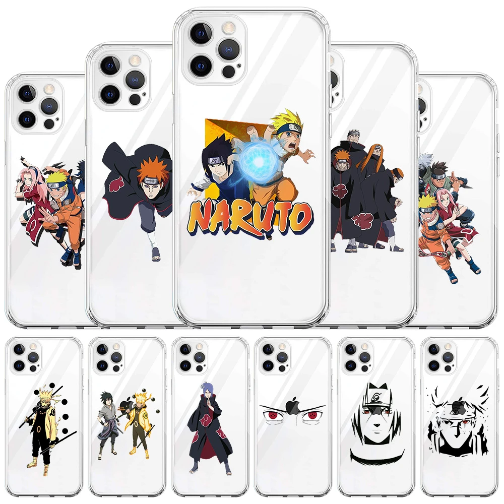 Hot Anime Naruto Clear Case For Apple iPhone 13 11 12 Pro Max 7 + XR 8 X 6 6S Plus XS 2022 Transparent Soft Phone Cover cheap iphone 13 mini case