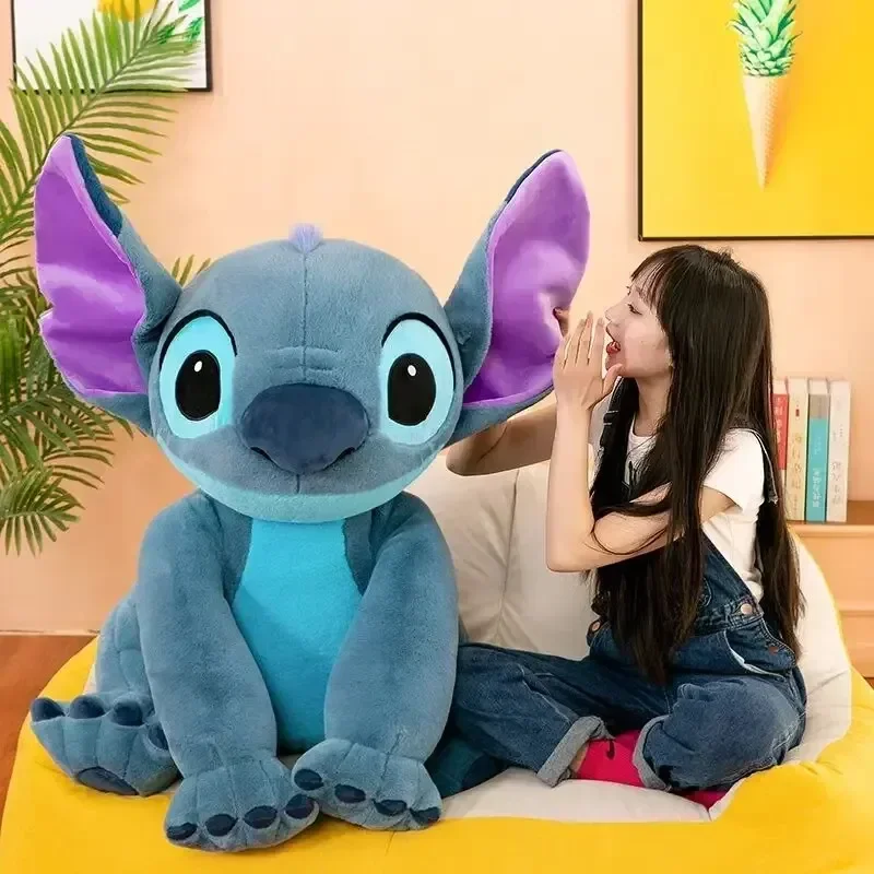 Disney Giant Size Lilo&stitch Plush Stuffed Doll Cartoon Kawaii Animal Couple Sleeping Pillow Softmaterial Toy For Christmas Gif