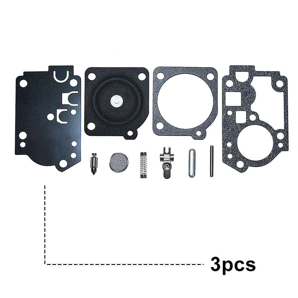 3pcs Carburetor Repair Kit For Poulan BVM210VS SM210VS For Zama C1U-W43 C1U-W45 Blower