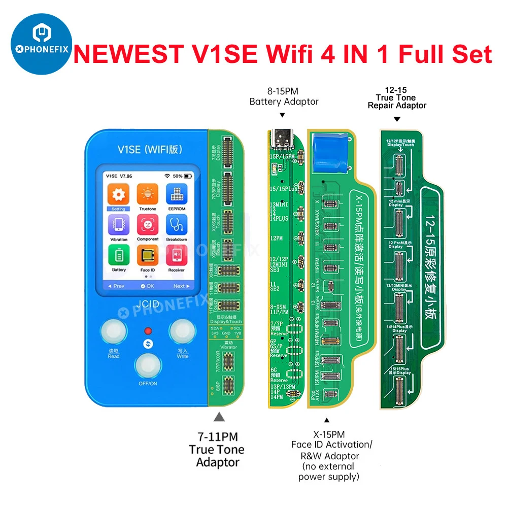 iPhone 11-17 Pro Max用JCID V1SE WiFiプログラマー、トゥルートーン