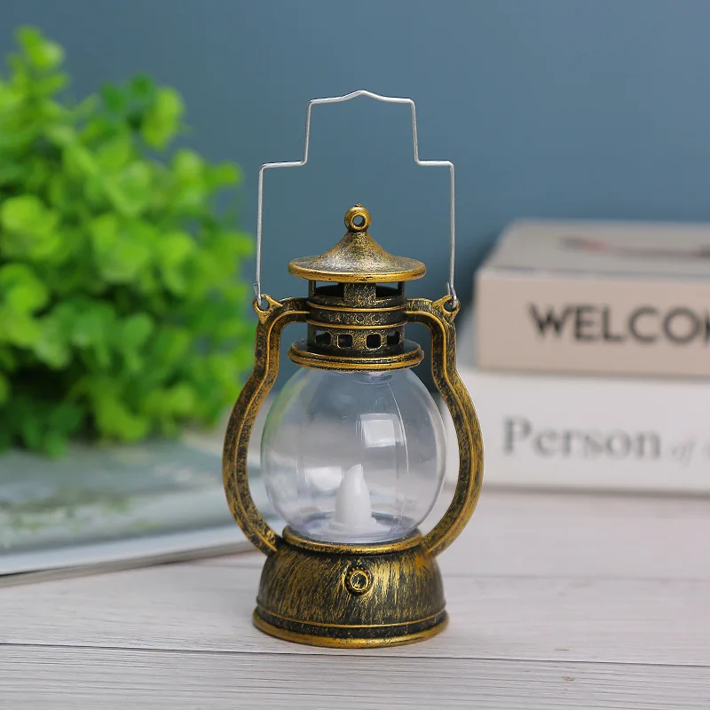 New Retro Portable Lantern Vintage LED Light Christmas Decoration Halloween Electronic Candlestick Bar Atmosphere Layout Light - Image 2