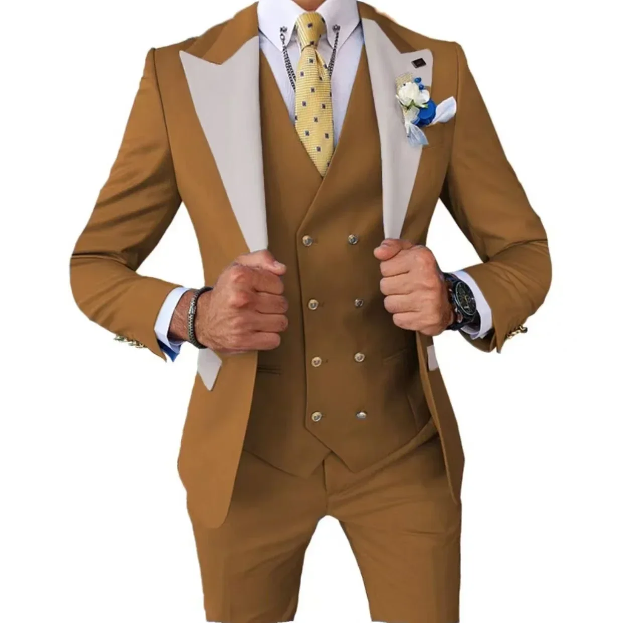 Mens Suit Men's Formal 3Piece Slim Fit Suit Blazer Vest And Pants Classical Style Groomsman Tuxedo Wedding Formal Party Set Wedding Prom mens suit
