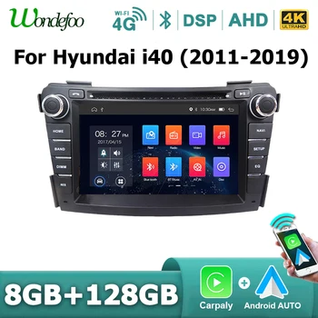 Radio para Auto con Android 15 de 7 Pulgadas, Carplay Inalámbrico para Hyundai I40 2011-2019, Reproductor Multimedia Android AUTO, 2 DIN, Bluetooth, Navegación GPS 1