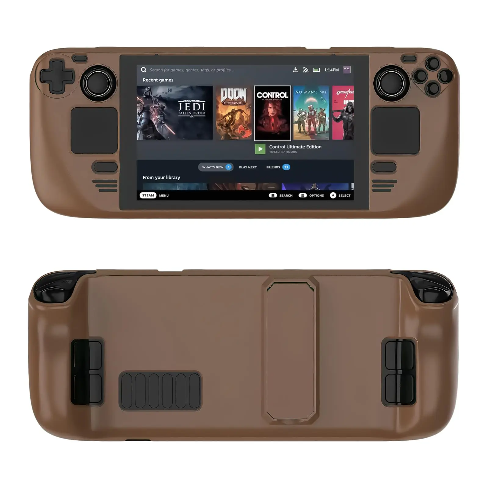 Universal Protective Case with Kickstand for Handheld Gaming Devices - TPU and PC Shield