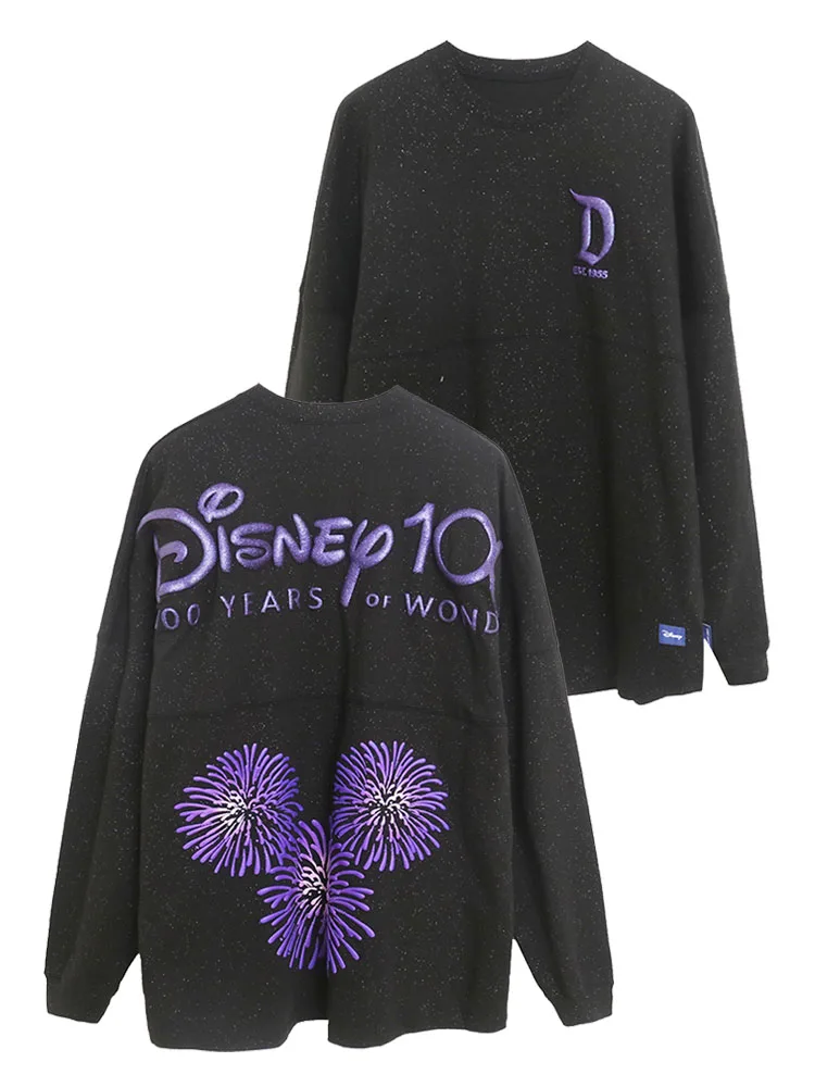 thumbnail image 1 of Disney-Sudadera con estampado de los años de las maravillas para mujer, Jersey holgado con cuello redondo, suéter Unisex para parejas, 100th Anniversary Wish, 100, 1 of 3