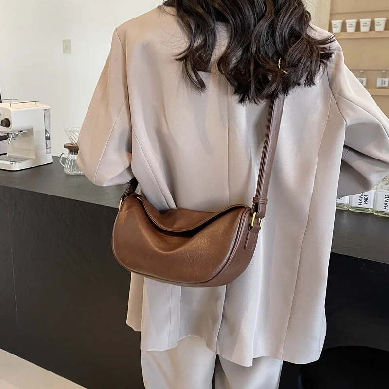 

Sewing Thread Pu Zipper Ladies Crossbody Bags 2024 Basic Style Shoulder Bags for Women Simplicity Free Shipping Bolso Mujer