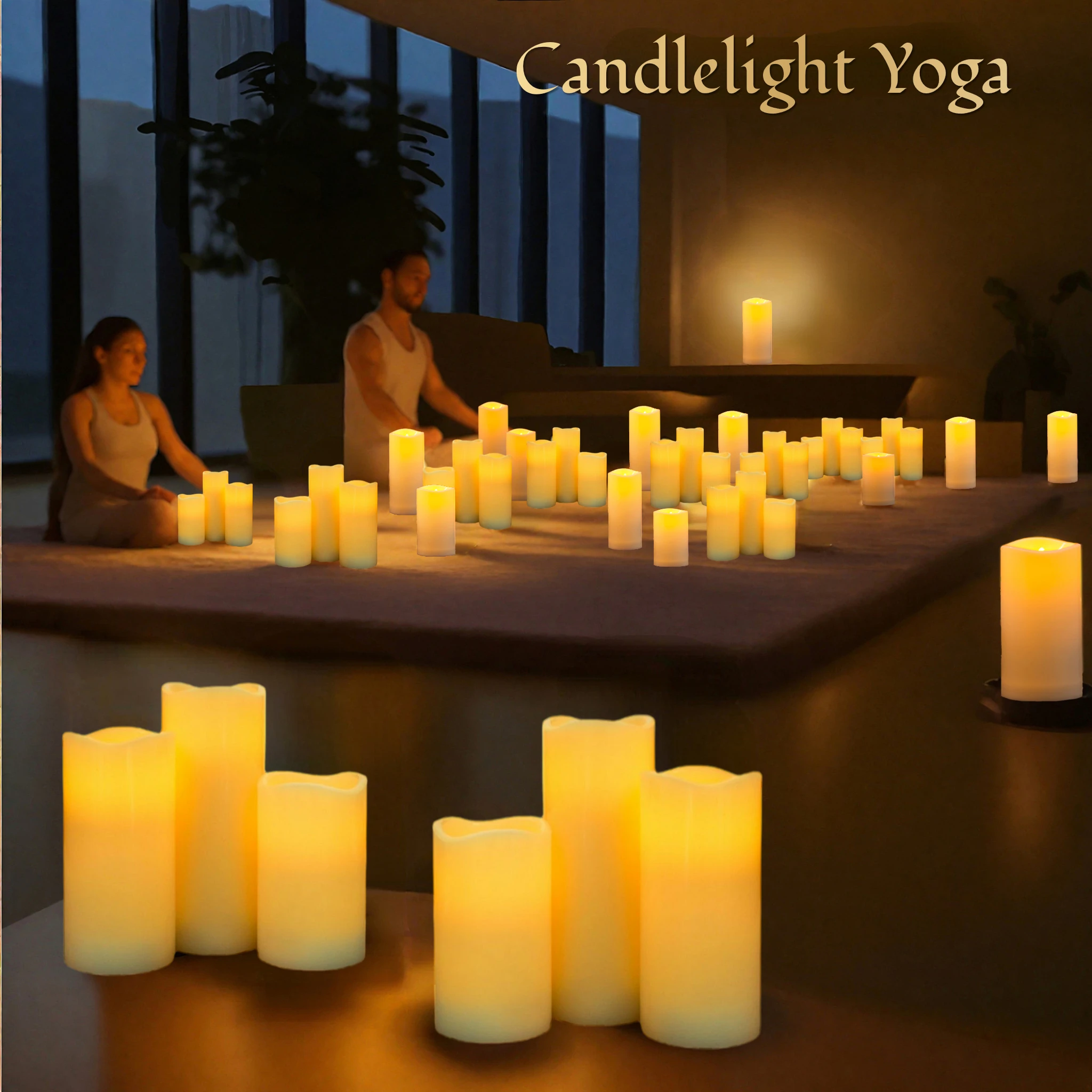 フレームレスLEDキャンドル,ティーライト,ちらつきキャンドル,電池式