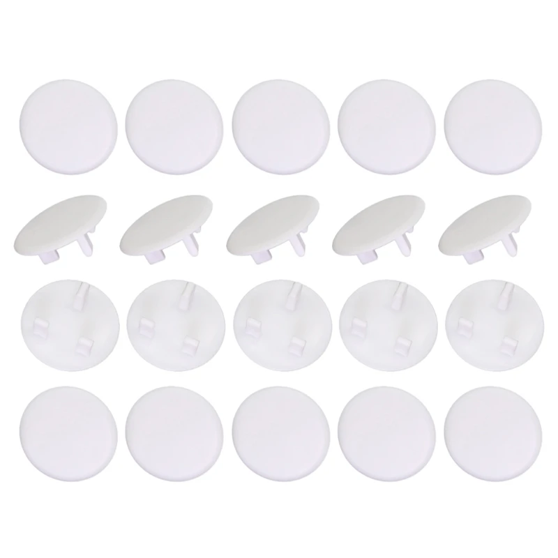 

20Pcs White UK Power Socket Cover Baby Anti Electric Shock Plugs Protector Cover