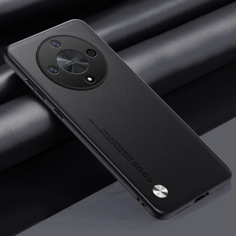 Premium PU Leather Shockproof Silicone Phone Case - Full Protection Back Cover