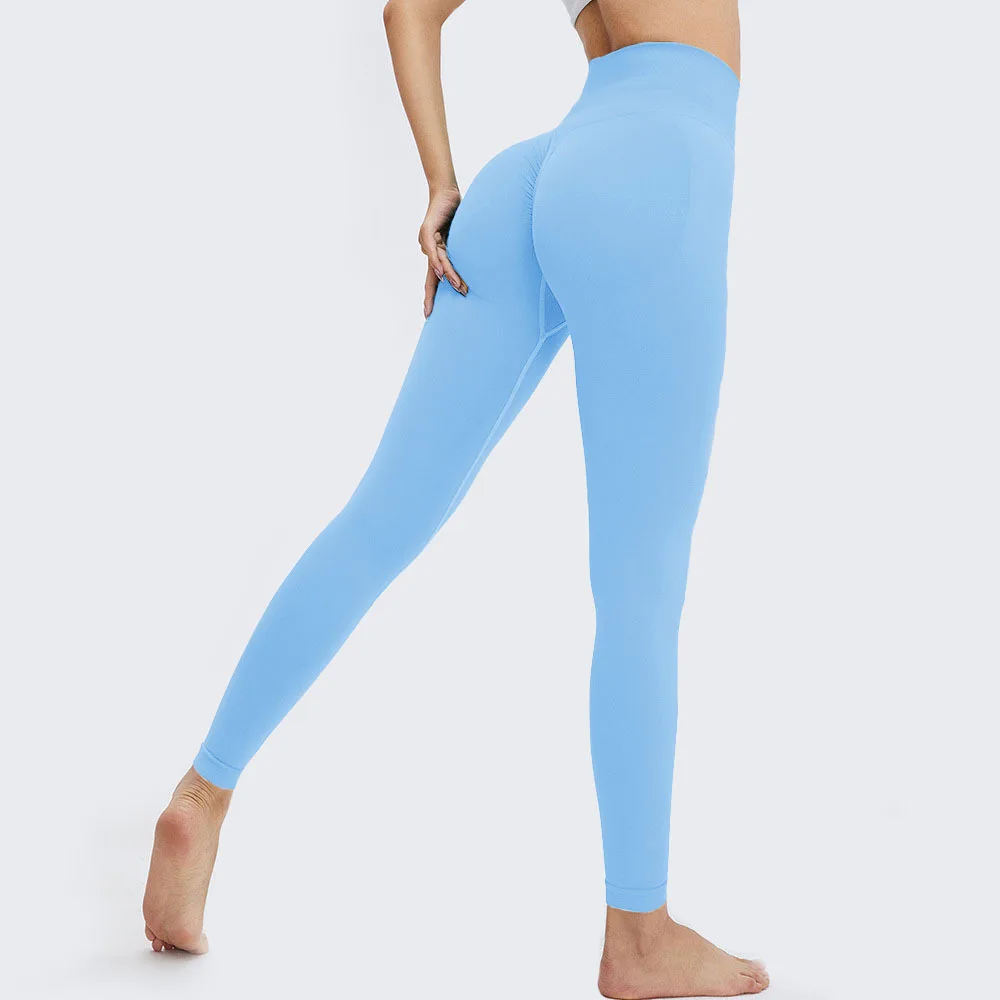 High Waist Fitness Sport Seamless Leggings Women Elastic Solid Colors Yoga Leggings Gym Jogging Push Up Slim Pants Female New