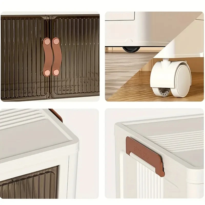4/5 Layer Durable Plastic Storage Cabinet 1pc Large Capacity Easy Assembly Ideal for Kitchen Snacks Toys Wardrobes
