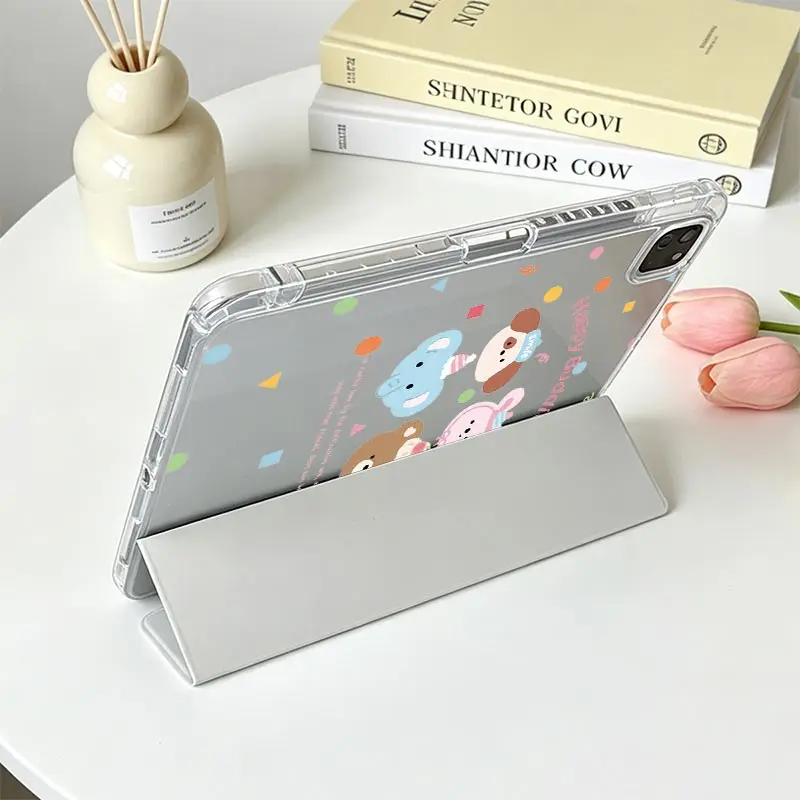 Enhanced Tri-Fold TPU Bumper Case with Pen Holder
