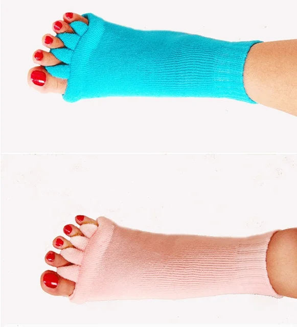 1Pair Five Toes Separators Foot Sock Hallux Valgus Corrector Bunion