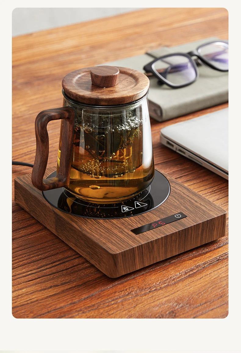 Description Picture 5 of item100℃ Cup Heater Mug Warmer Hot Tea Makers Automatic Warmer Coaster 5 Gear Temperature Cup Heaters Coffee Milk Tea Heating Pad
