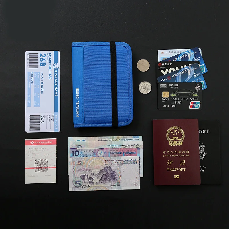 

Дорожная нейлоновая Водонепроницаемая Портативная сумка для хранения документов, мини-держатель для паспорта и карт с радиочастотной идентификацией, женская сумка с несколькими карманами