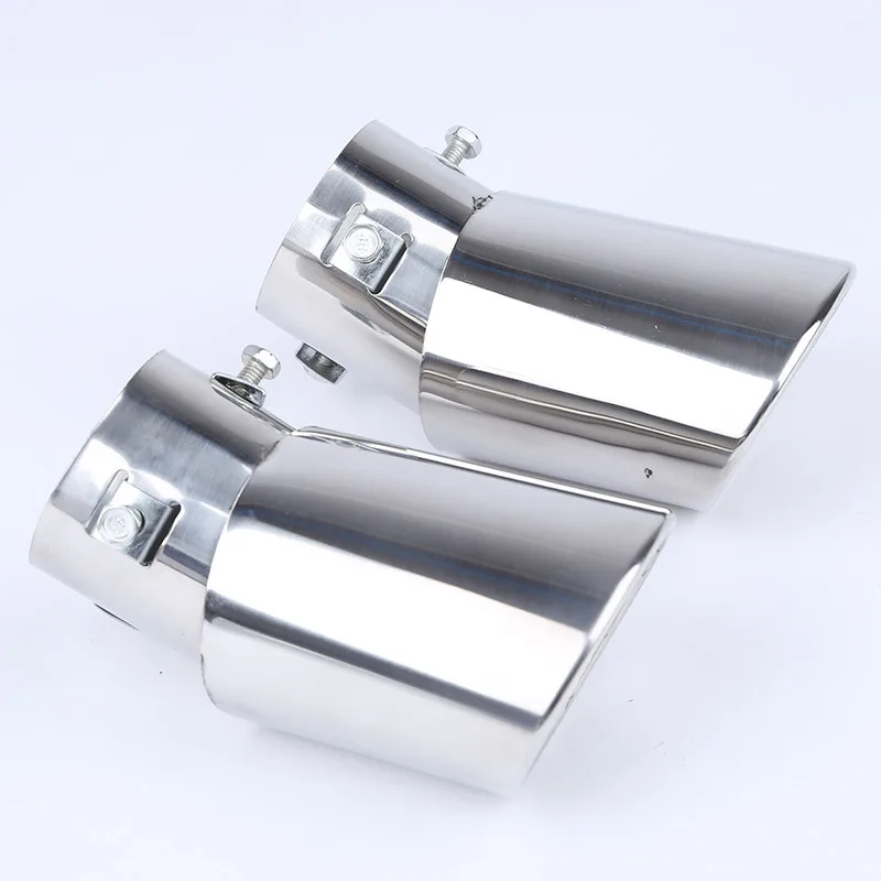 

63CM Car Accessories Universal Car Exhaust Muffler Round Car Exhaust Tail Pipe Tail Muffler 1PCS Stainless Steel