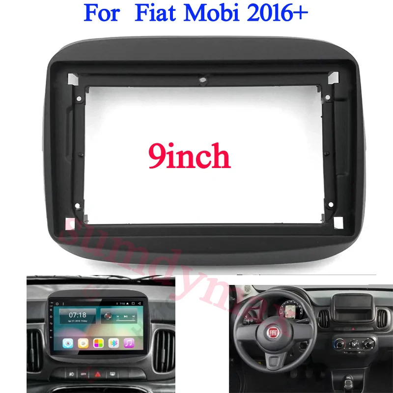 

Автомобильное радио рамка аудио Fascia 1 Din 9 дюймов автомобильное стерео радио DVD плеер Fascia рама пластины панели для Fiat mobi 2016 2017