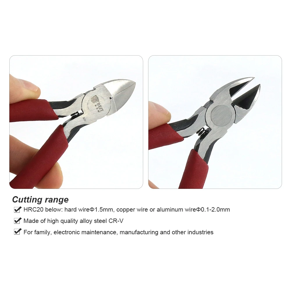 마이크로 대각선 사이드 니퍼 구리 골드 실버 와이어 커터 플라이어, 4.5 인치 쥬얼리 DIY 도구 BST-2D, 1 개